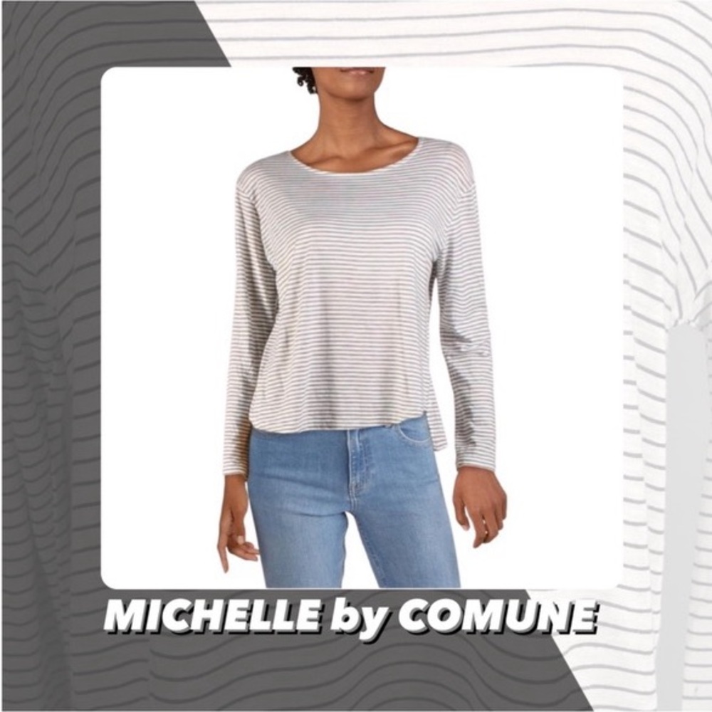 NWT Michelle By Comune Striped T Shirt